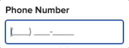 GIF of a form field typing out a well-formatted phone number